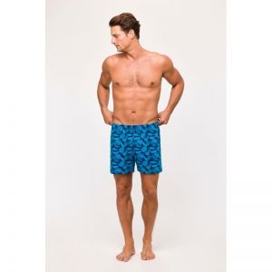 Heren boxershort los 920 blauwe blad