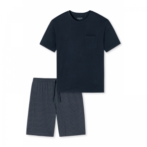 Herenpyjama, korte mouwen 800 blauw