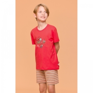 Jongenspyjama, korte mouwen 498 rood
