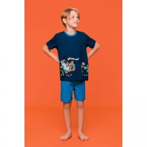 Jongenspyjama, korte mouwen 891 donkerblauw