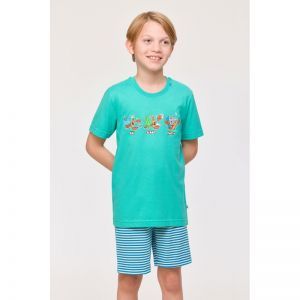 Jongenspyjama, korte mouwen 727 turquoise