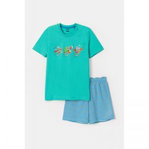 Jongenspyjama, korte mouwen 727 turquoise