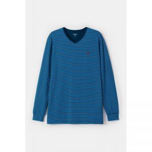Herenpyjama, lange mouwen 919 blauwe stre