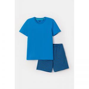 Herenpyjama korte mouwen 845 blauw