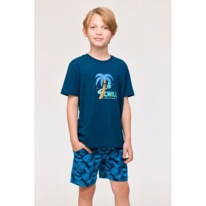 Jongenspyjama, korte mouwen 891 donkerblauw