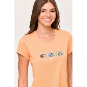 Damespyjama, korte mouwen 519 oranje