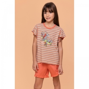 Meisjespyjama, korte mouwen 904 multicolor