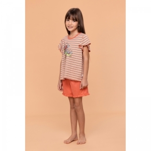 Meisjespyjama, korte mouwen 904 multicolor