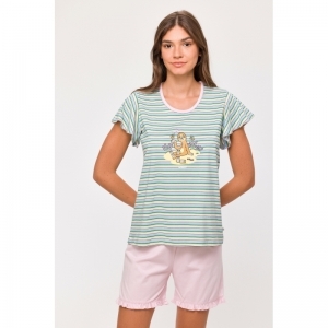Damespyjama, korte mouwen 929 multicolor
