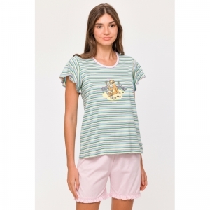 Damespyjama, korte mouwen 929 multicolor