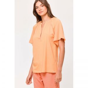 Damespyjama, korte mouwen 519 oranje