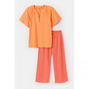 Damespyjama, korte mouwen 519 oranje
