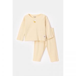 Unisex babypyjama 935 gele streep