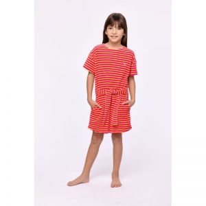 Strandkleedje in badstof 945 fuchsia-ora