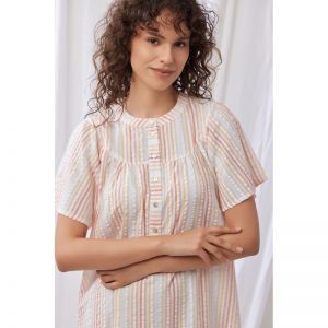 Slaapkleedje, korte mouwen 983 pastelstree