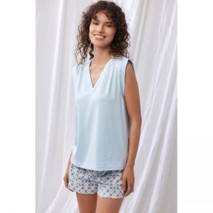Damespyjama 888 licht blauw