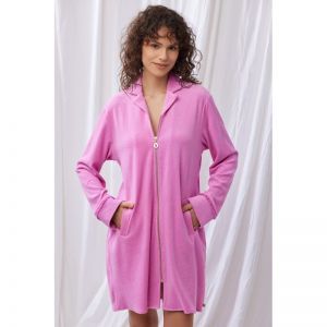 Dames badjas met rits 356 lila