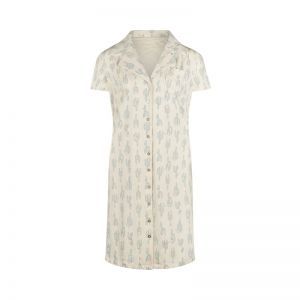 Dames slaapkleedje doorknoop Light green