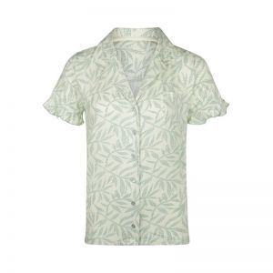 Damespyjama doorknoop Light green