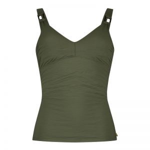 Tankini top v-neck padded 2186 deep olive