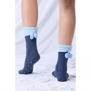 Sokken met antislip noppen 831 donkerblauw