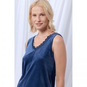 Dames huispak met topje 831 donkerblauw