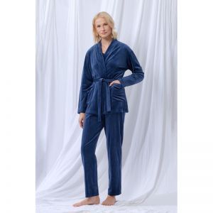 Dames huispak met topje 831 donkerblauw