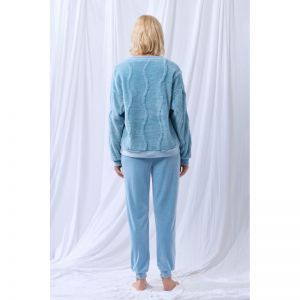 Dames homewear set 860 lichtblauw