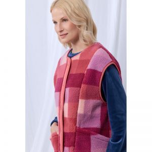 Dames bodywarmer 986 teddy ruit