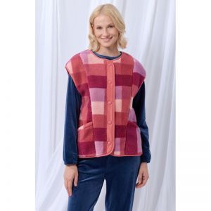 Dames bodywarmer 986 teddy ruit