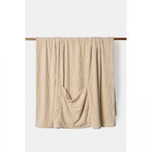 Plaid - opvouwbaar als kussen 227 beige