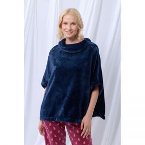 Dames poncho 831 donkerblauw