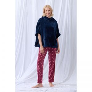Dames poncho 831 donkerblauw