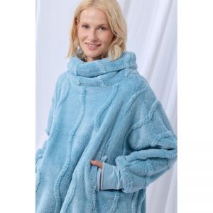 Dames poncho - oversized 860 lichtblauw