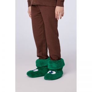 Pantoffels met oogjes 792 donkergroen