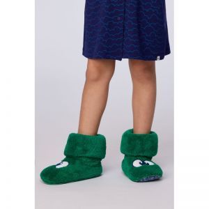 Pantoffels met oogjes 792 donkergroen