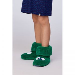 Pantoffels met oogjes 792 donkergroen