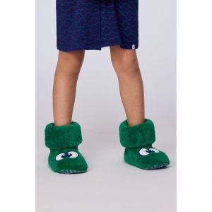 Pantoffels met oogjes 792 donkergroen