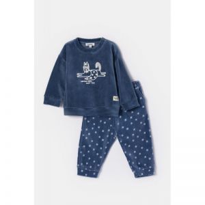 Baby pyjama in velours 957 antraciete