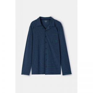 Heren pyjama, doorknoop 931 donkerblauw