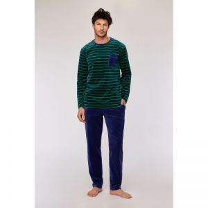 Jongenspyjama in velours 918 groene stre