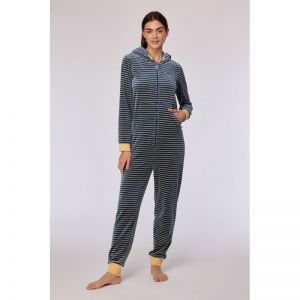 Unisex onesie in velours 916 antraciet-g
