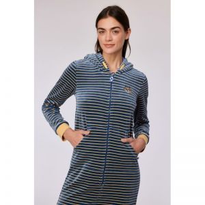 Unisex onesie in velours 916 antraciet-g