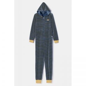 Unisex onesie in velours 916 antraciet-g