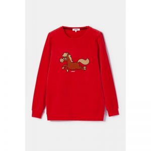 Damespyjama in velours 489 rood
