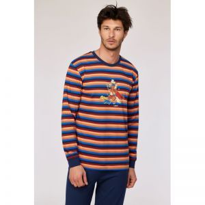 Herenpyjama lange mouwen 913 multicolor