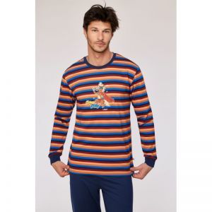 Herenpyjama lange mouwen 913 multicolor