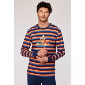 Herenpyjama lange mouwen 913 multicolor
