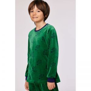 Jongenspyjama in velours 917 groene duiv