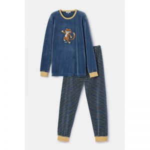 Herenpyjama in velours 189 blauwgrijs